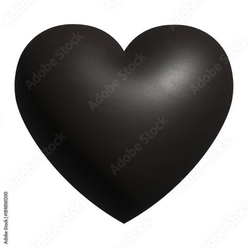 Black heart design on a white background
