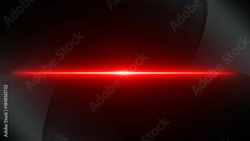 Intense horizontal red light beam cuts across a dark abstract background creating a dramatic futuristic energy effect