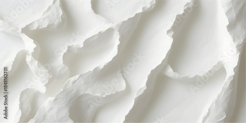 A close up of a white milk splash against an abstract blue sky with fluffy white clouds creating a nature pattern of soft winter snow and summer day texture