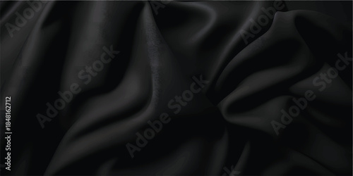 High-End Abstract Luxury Fabric Wave Background with Flowing Liquid Folds, Grunge Silk Texture and Sophisticated Satin Velvet Material