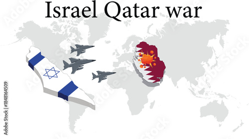  Israel war Qatar fighter jet tank missile nuclear war world war 3 missile blast Israel Doha fire 