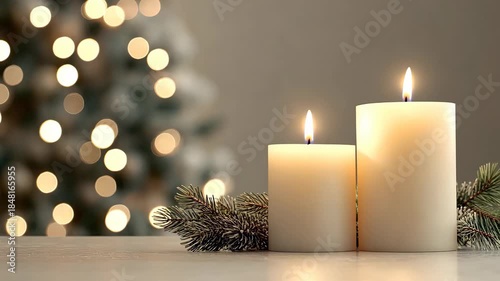 Soft candlelight fills the room with warmth and joy, perfect for celebrating special moments during the holidays