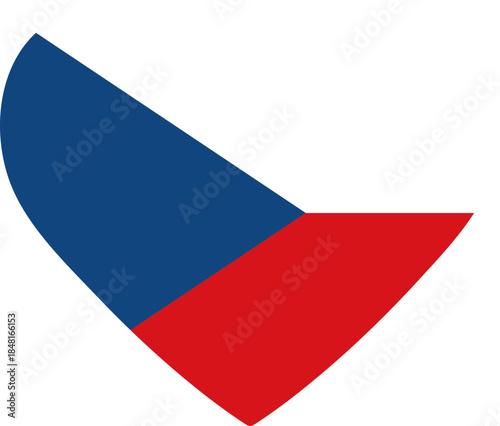 Czech Republic flag heart icon for identity