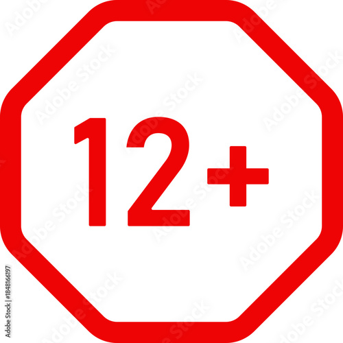 12 plus rating icon for youth content