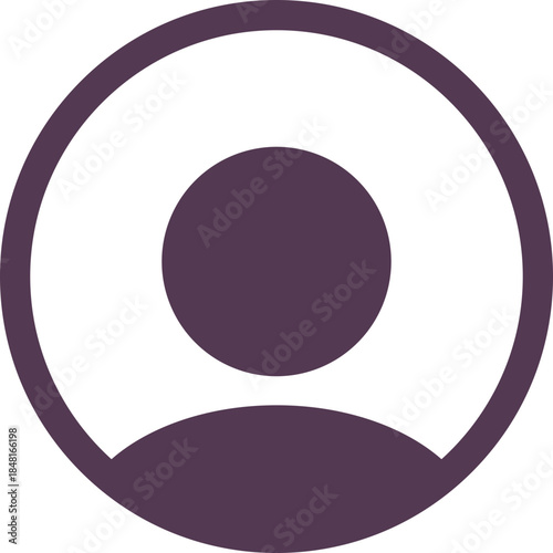 Purple user avatar icon for account UI