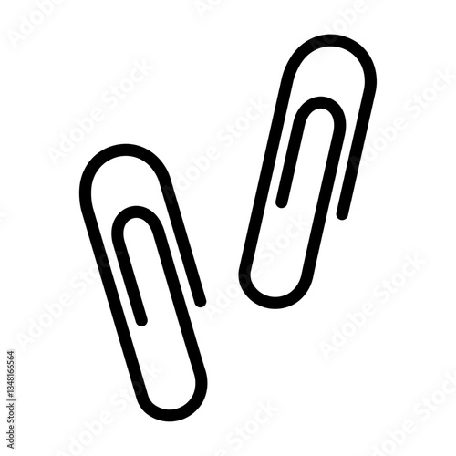 ペーパークリップのアウトラインアイコン /Paper Clip Outline Icon