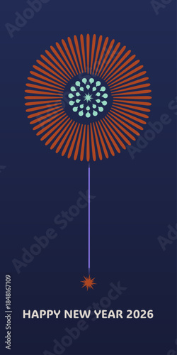 2026 Merry Christmas and Happy New Year greeting cards set. Vector illustration concepts for background, greeting card, party invitation card, website banner, social media banner, marketing material