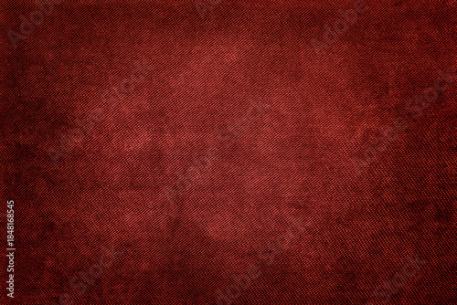 Valokuva Dark red fabric texture background with subtle diagonal weave pattern