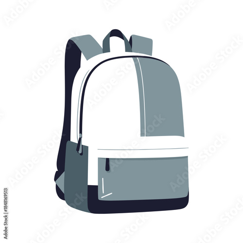 Modern gray and white backpack Vector