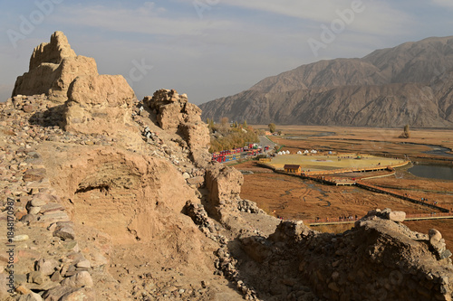 The Tashkurgan Stone City was a small fortified city with multiple layers of walls. Today, some of the walls have collapsed, leaving behind a unique sight of piles of stones and ruins. Location: China