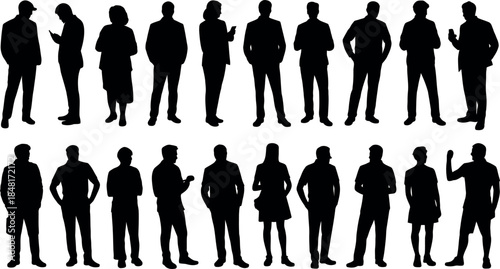 Diverse People Silhouettes Collection