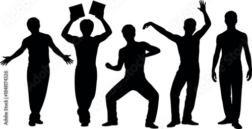 Silhouettes of People Dancing