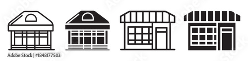 Local Store Icon Vector Illustration for Retail, Shop, and Small Business Design