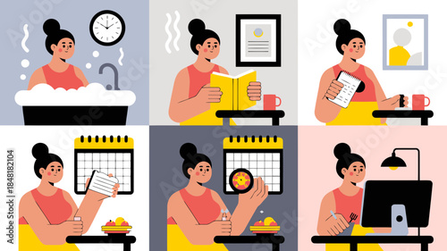 Morning routine illustration