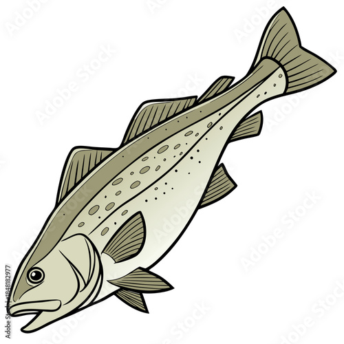 fish, vector, sea, fishing, isolated, food, illustration, animal, seafood, ocean, water, nature, underwater, cartoon, tuna, white, river, marine, carp, icon, cod, wildlife, salmon, art, perch