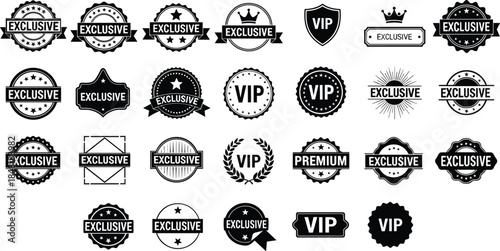 Exclusive VIP premium labels and badges