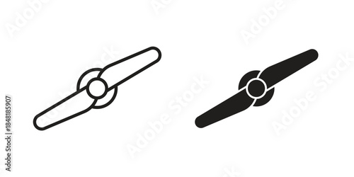 Airscrew icon for website, thin line icons. vector logo design