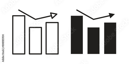 Analisys icon for website, thin line icons. vector logo design