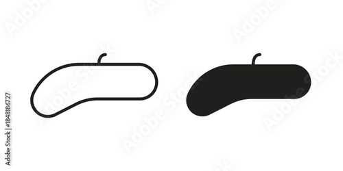 Beret icon for website, thin line icons. vector logo design