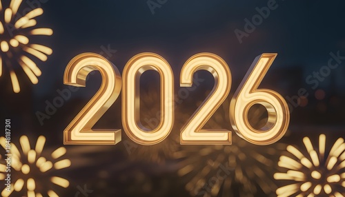 2026 New Year Celebration - Golden Number
