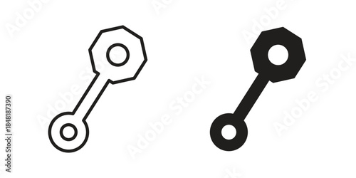 Car connecting rod icon for website, thin line icons. vector logo design