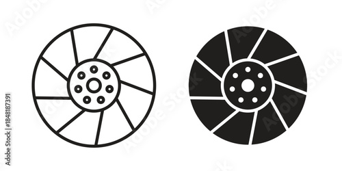 Car clutch icon for website, thin line icons. vector logo design