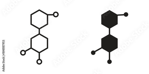 Chemical content icon for website, thin line icons. vector logo design