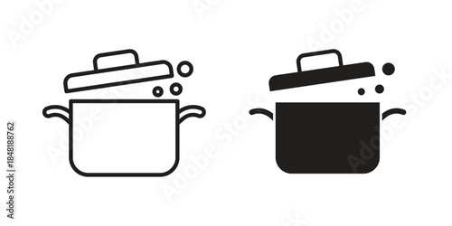 Cooking icon for website, thin line icons. vector logo design