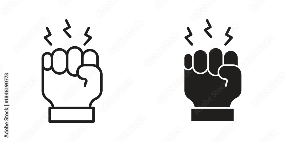 Fototapeta premium Empowerment icon for website, thin line icons. vector logo design