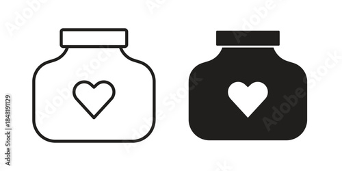 Facial cream icon for website, thin line icons. vector logo design