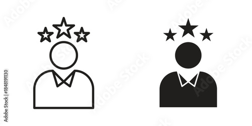 Expert icon for website, thin line icons. vector logo design