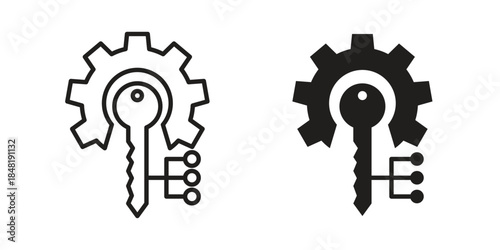 Factor icon for website, thin line icons. vector logo design