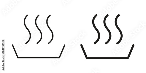 Heat icon for website, thin line icons. vector logo design