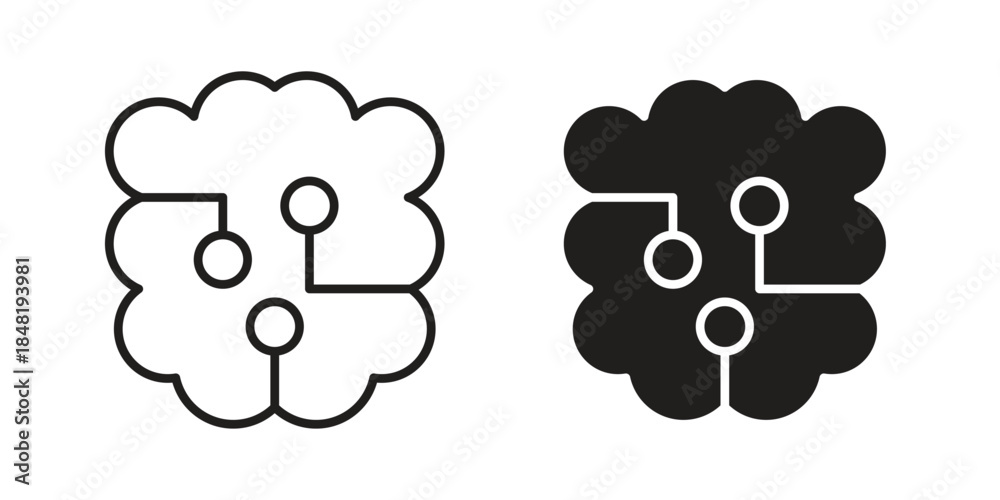 Obraz premium Intelligence icon for website, thin line icons. vector logo design