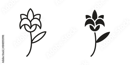 Iris icon for website, thin line icons. vector logo design