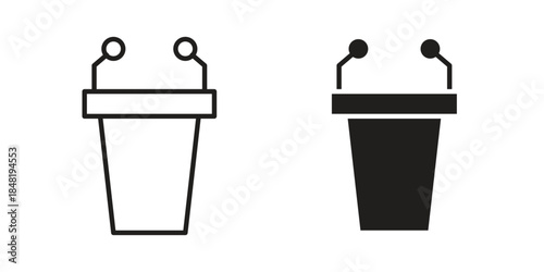 Lectern icon for website, thin line icons. vector logo design