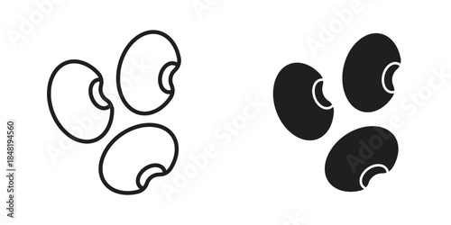 Legume icon for website, thin line icons. vector logo design