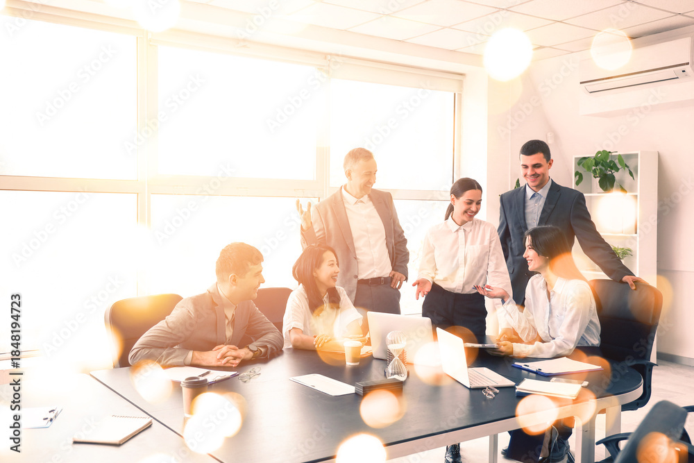 Fototapeta premium Business colleagues working at table in office