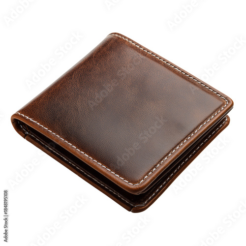 Brown Leather Wallet Placed on a Flat Surface in a Simple Setting During Daytime