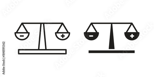 Moral icon for website, thin line icons. vector logo design