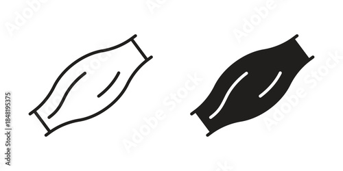 Muscle fiber icon for website, thin line icons. vector logo design