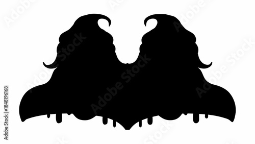 Whimsical Silhouette of Falstaff Holding a Frozen Object, Playful Vector Illustration for Children's Books, Fantasy Stories, or Quirky Winter Designs