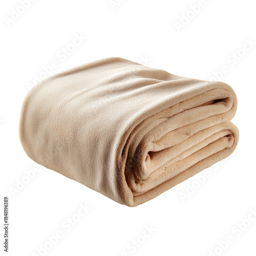 Soft Blanket Folded on a Surface Ready for Use in a Cozy Setting at Home