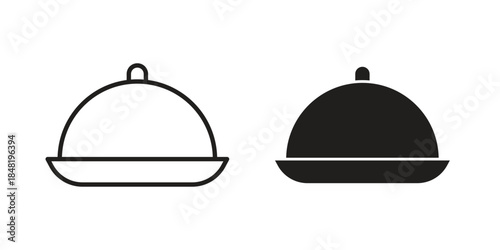 Platter icon for website, thin line icons. vector logo design