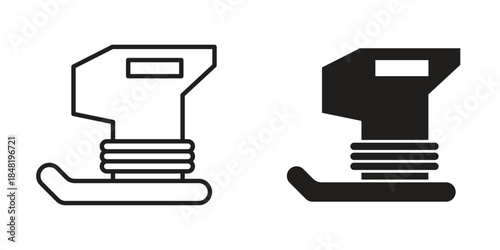 Rammer icon for website, thin line icons. vector logo design