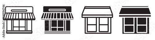 Shop Icon set Vector Illustration for Retail, Store, and E-commerce Design