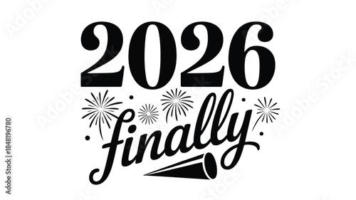 Celebrate 2026 with festive fireworks and party horn