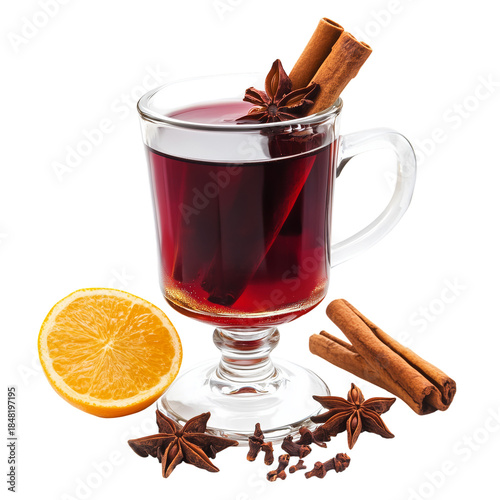 Warm Drink With Spices and Citrus on Table in a Cozy Setting During Evening H...