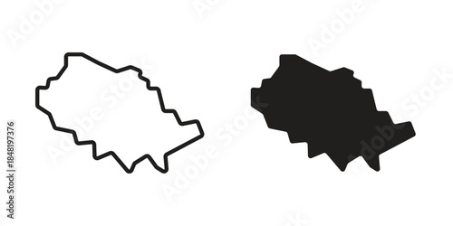 Saudi arabia icon for website, thin line icons. vector logo design