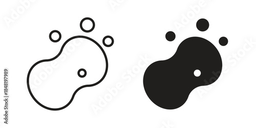 Soap cleaning icon for website, thin line icons. vector logo design